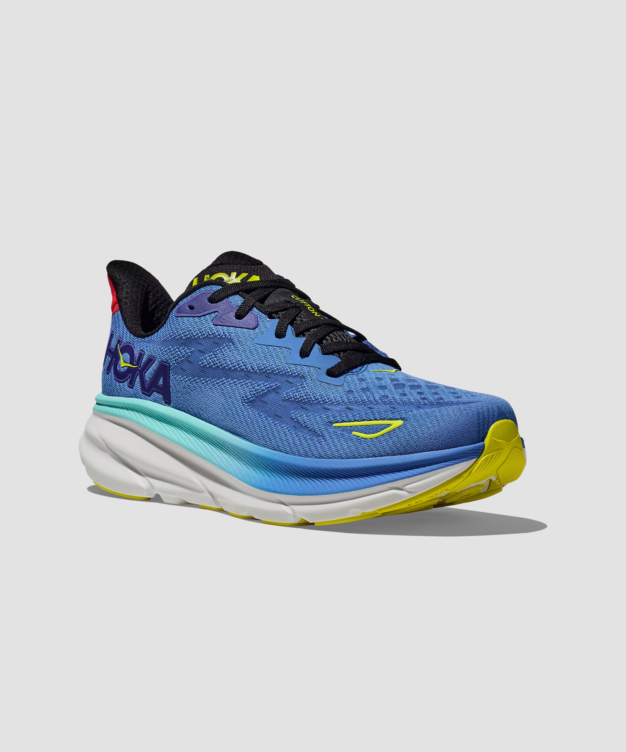 Hoka Men's Clifton 9 Sneaker in Virtual Blue/Cerise