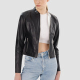 LAMARQUE Blouson aviateur réversible en cuir Chapin pour femme