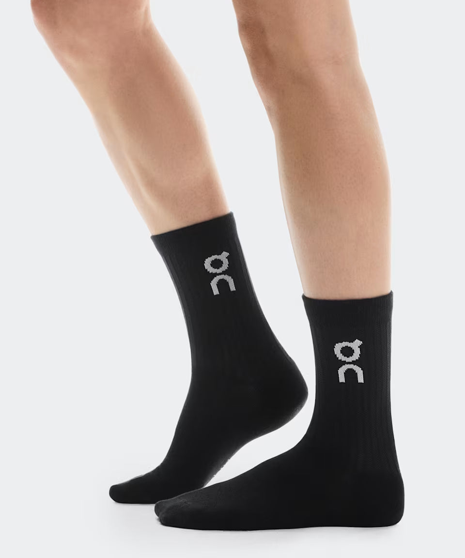 Logo Sock High 3P 1 – Black
