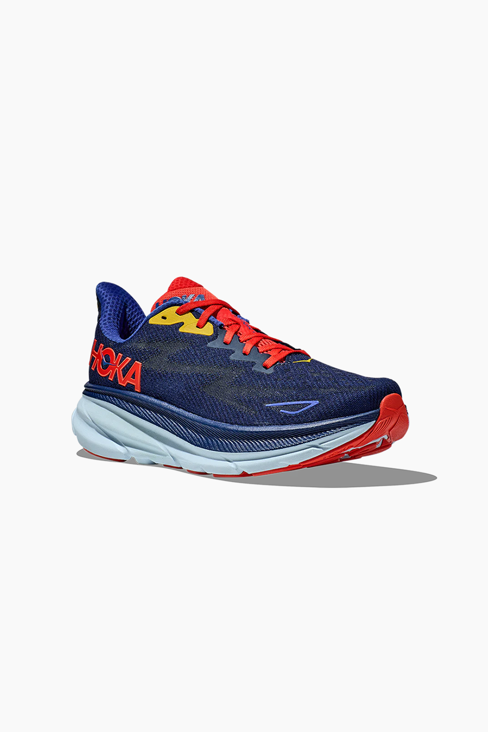 Hoka Men's Clifton 9 Sneaker in Bellwether Blue/Dazzling Blue