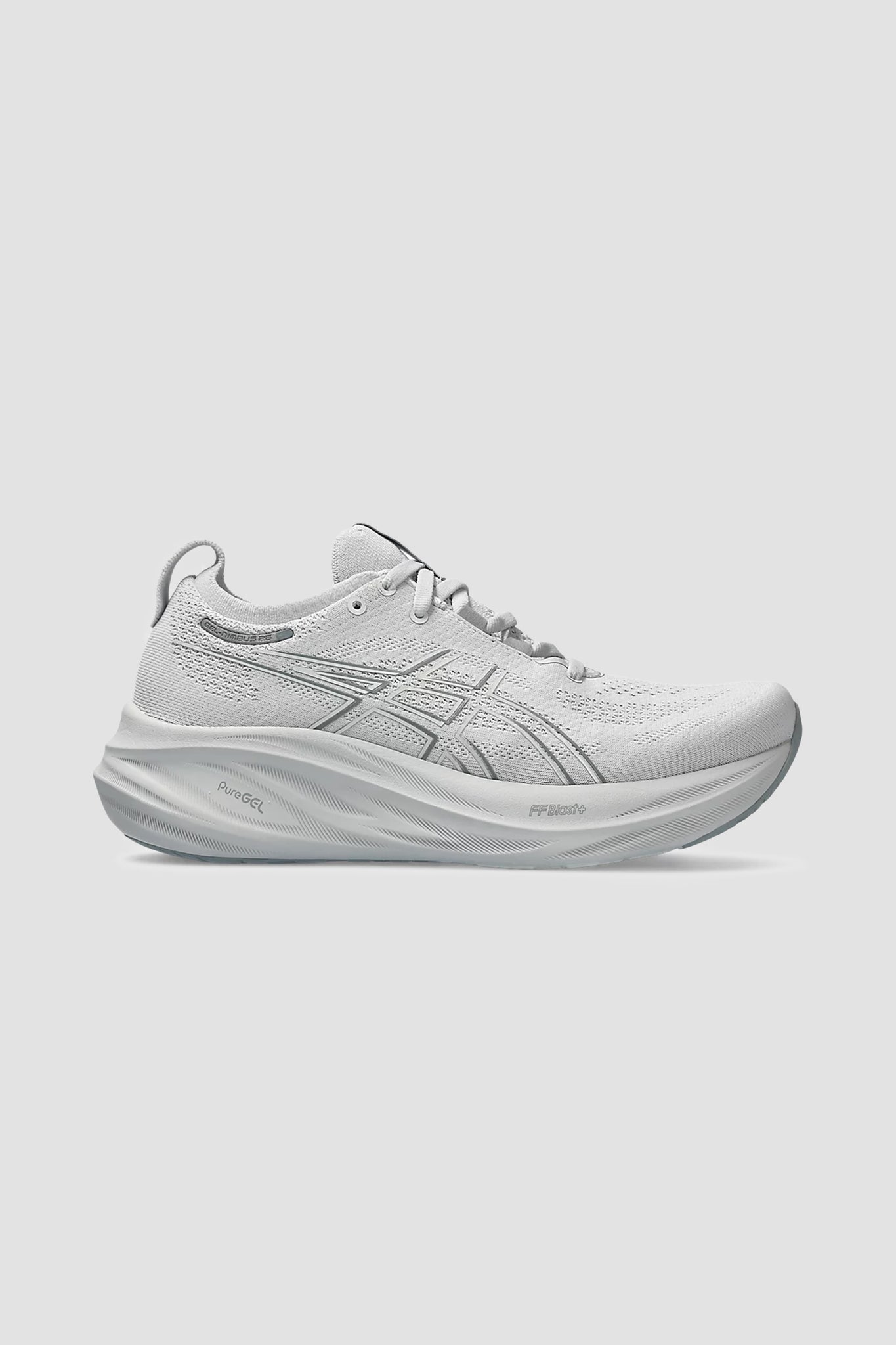 ASICS Men's Gel-Nimbus 26 Sneaker in Concrete/Pure Silver