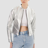 LAMARQUE Blouson aviateur réversible en cuir Chapin pour femme