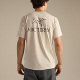 Kragg SL Cotton Bird Word Shirt SS - Sea Salt / Mongoose