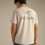 Kragg SL Cotton Bird Word Shirt SS - Sea Salt / Mongoose