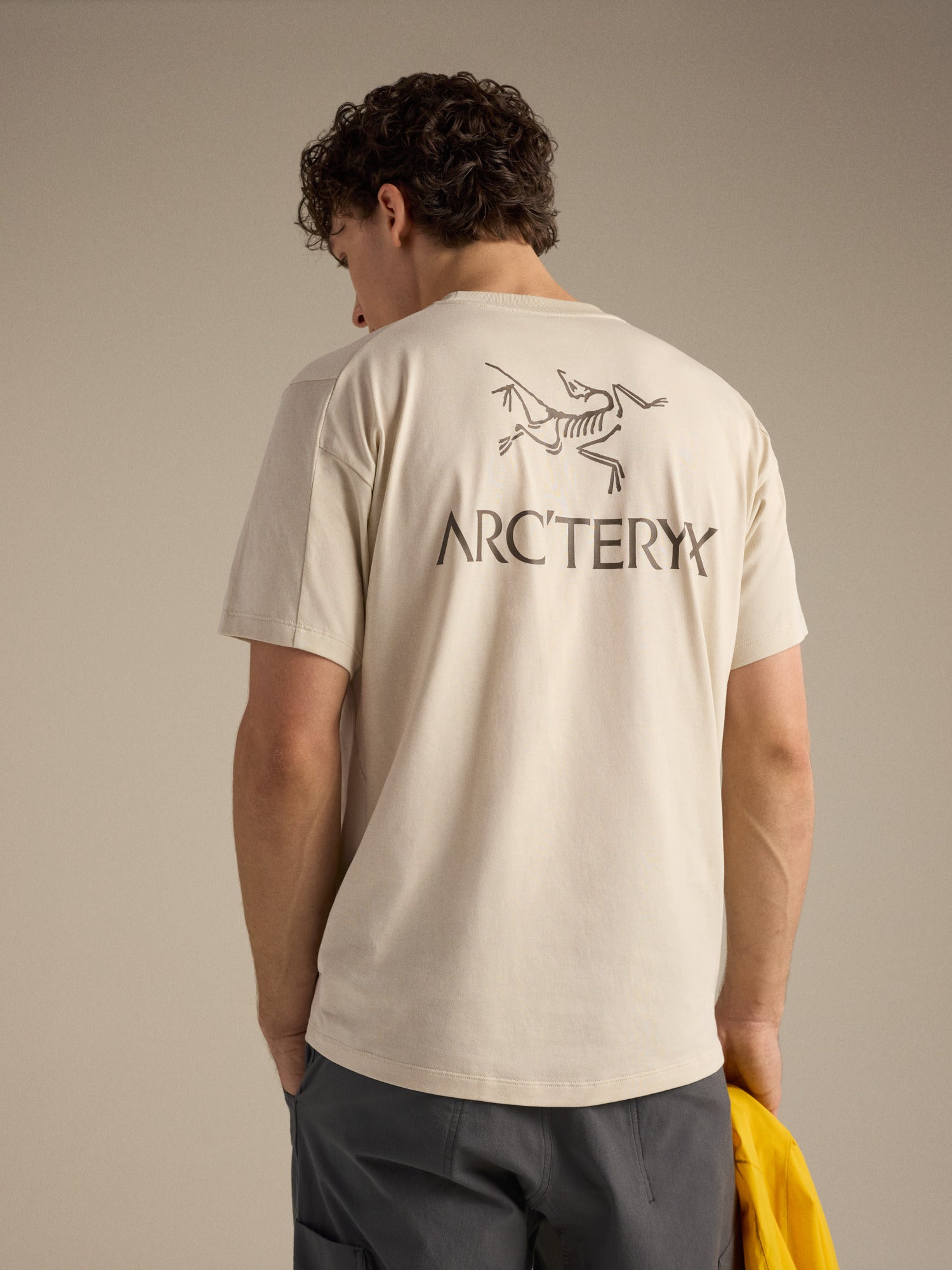 Kragg SL Cotton Bird Word Shirt SS - Sea Salt / Mongoose
