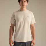 Kragg SL Cotton Bird Word Shirt SS - Sea Salt / Mongoose