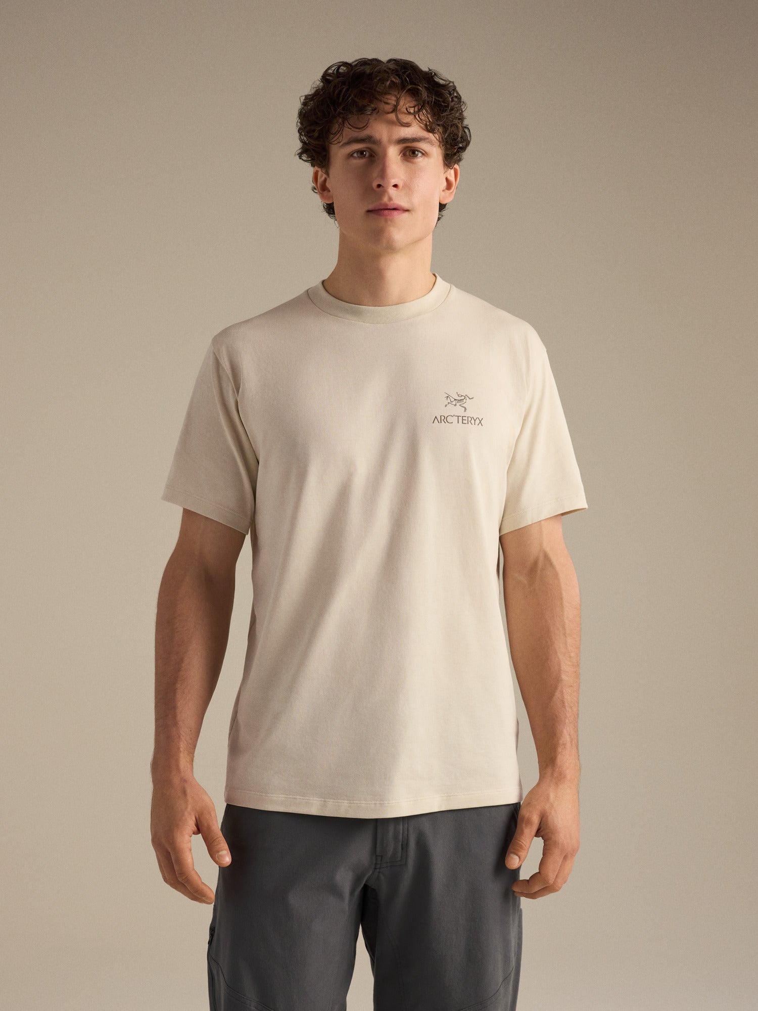 Kragg SL Cotton Bird Word Shirt SS - Sea Salt / Mongoose