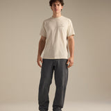 Kragg SL Cotton Bird Word Shirt SS - Sea Salt / Mongoose