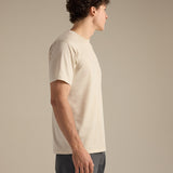Kragg SL Cotton Bird Word Shirt SS - Sea Salt / Mongoose