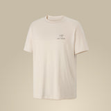 Kragg SL Cotton Bird Word Shirt SS - Sea Salt / Mongoose