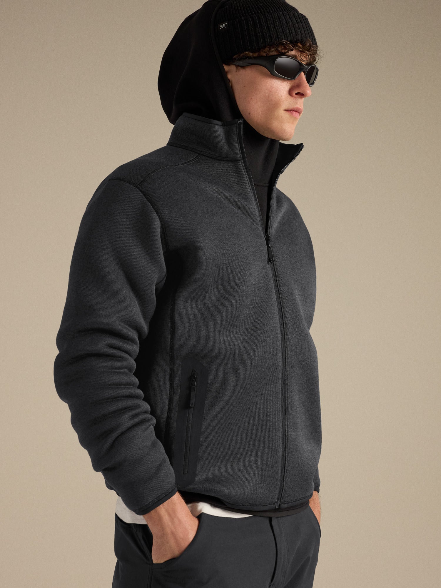 Covert Cardigan - Black Heather