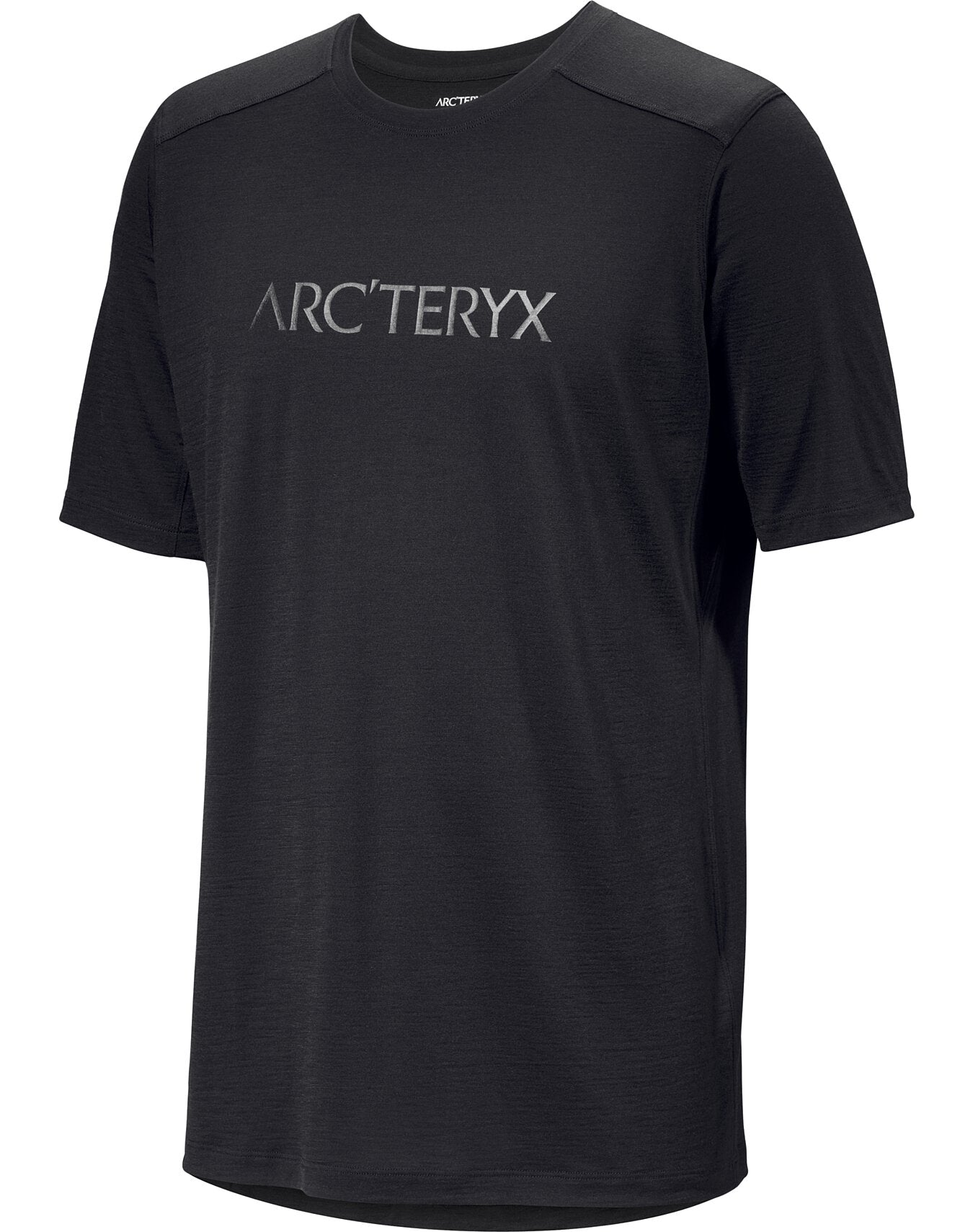 Arc'teryx Men's Ionia Merino Wool Arc'World Logo SS Shirt in Black