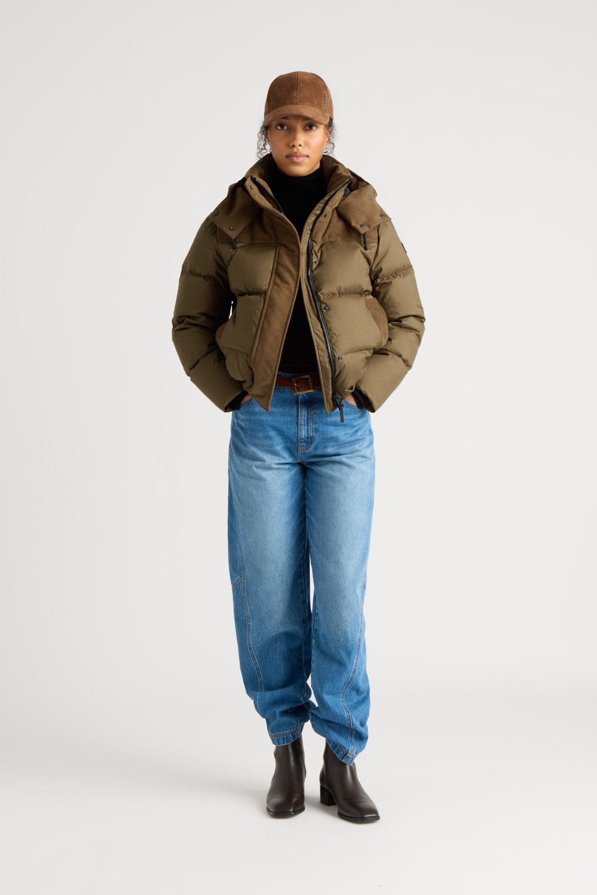 Kanuk Women's Bellevue Mixed-Media Puffer – Bark