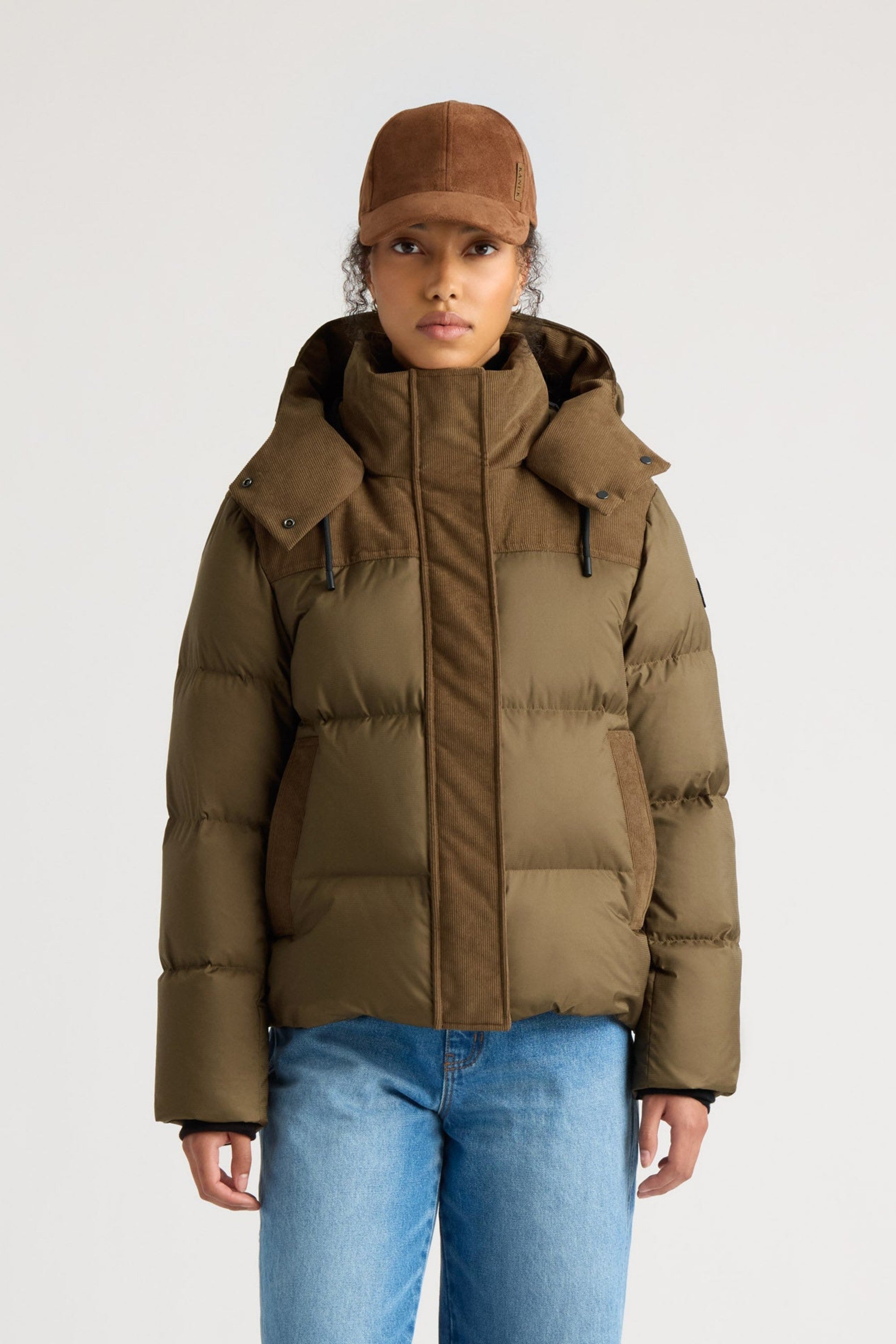 Kanuk Women's Bellevue Mixed-Media Puffer – Bark