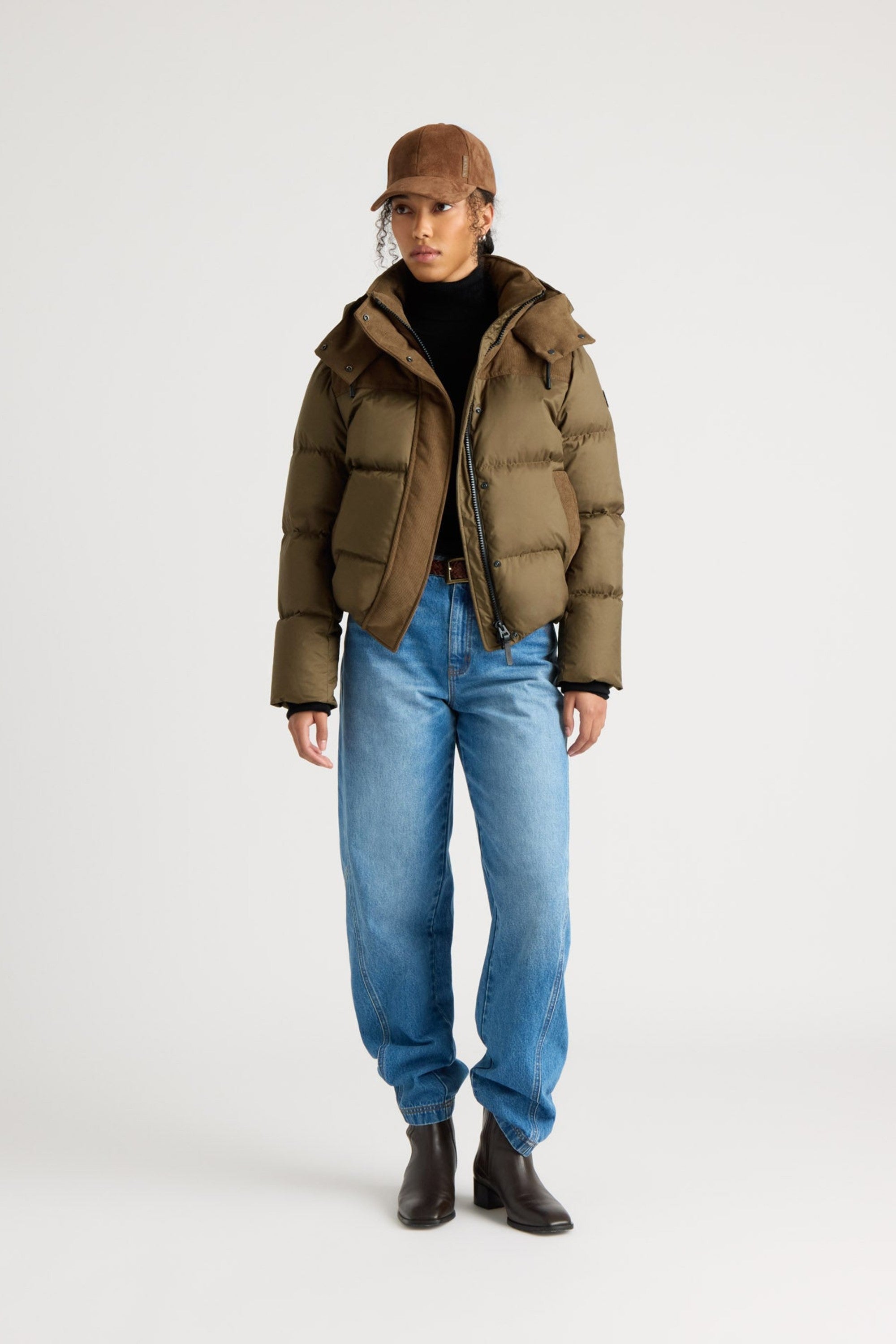 Kanuk Women's Bellevue Mixed-Media Puffer – Bark