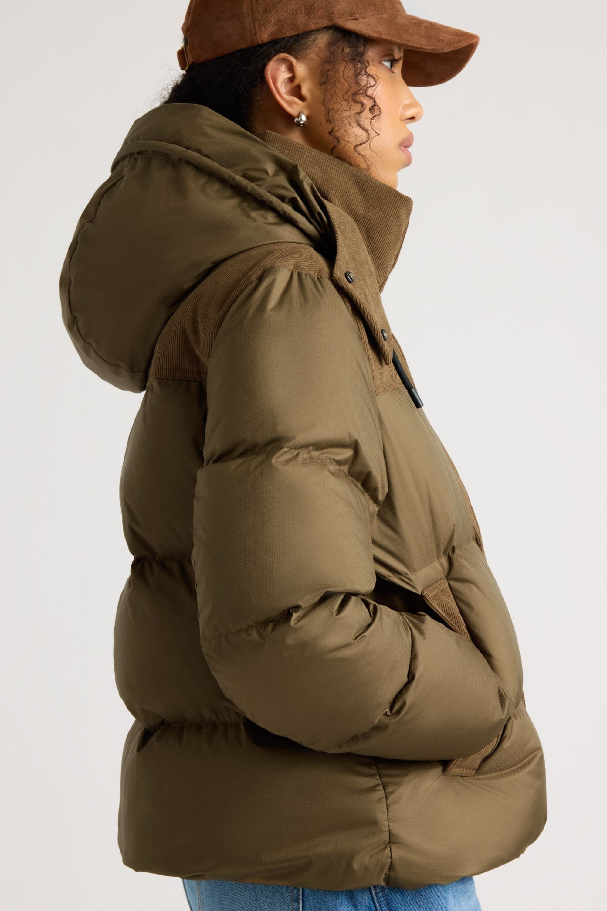 Kanuk Women's Bellevue Mixed-Media Puffer – Bark