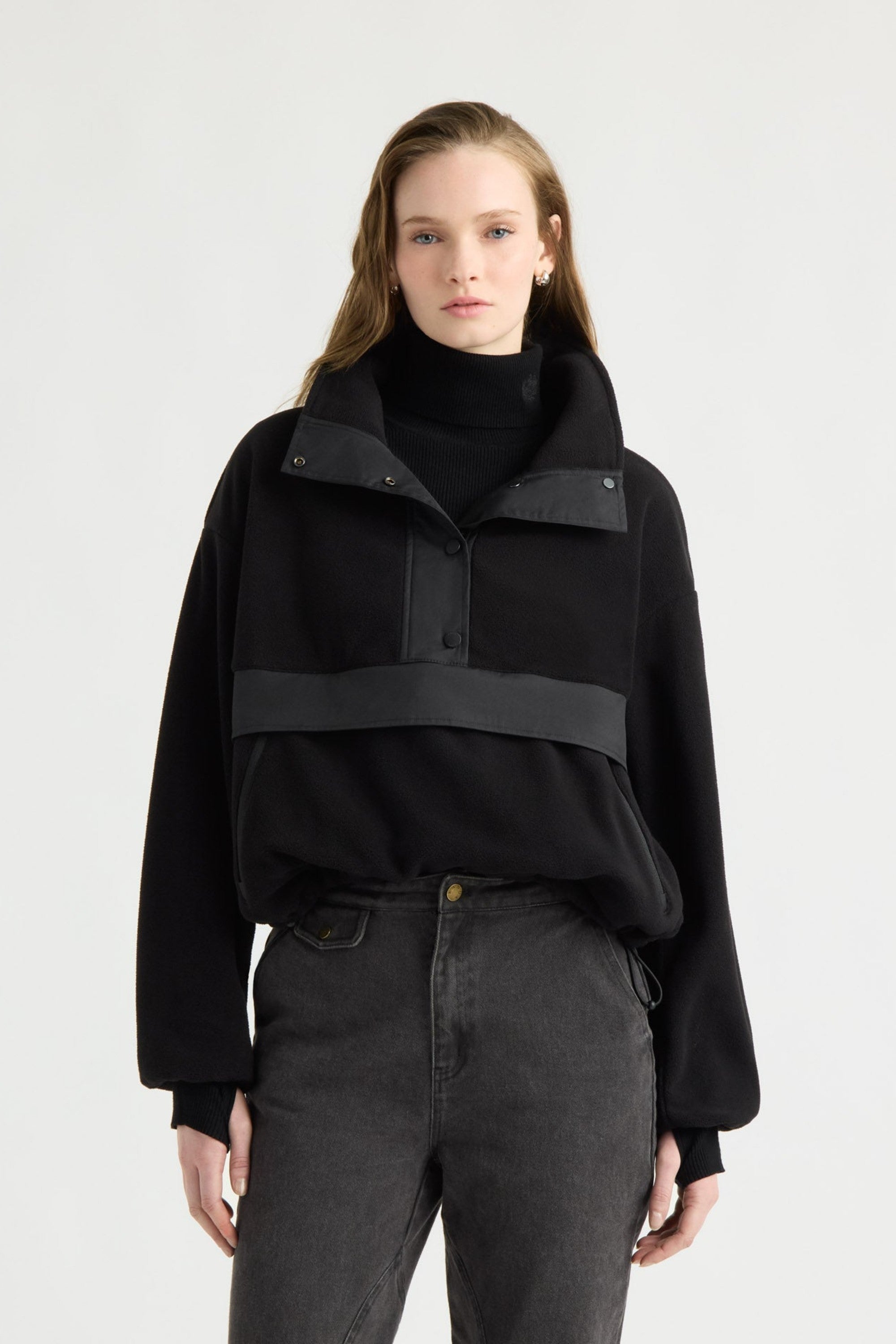 Kanuk Women's Manouane Polar Fleece Pullover – Black