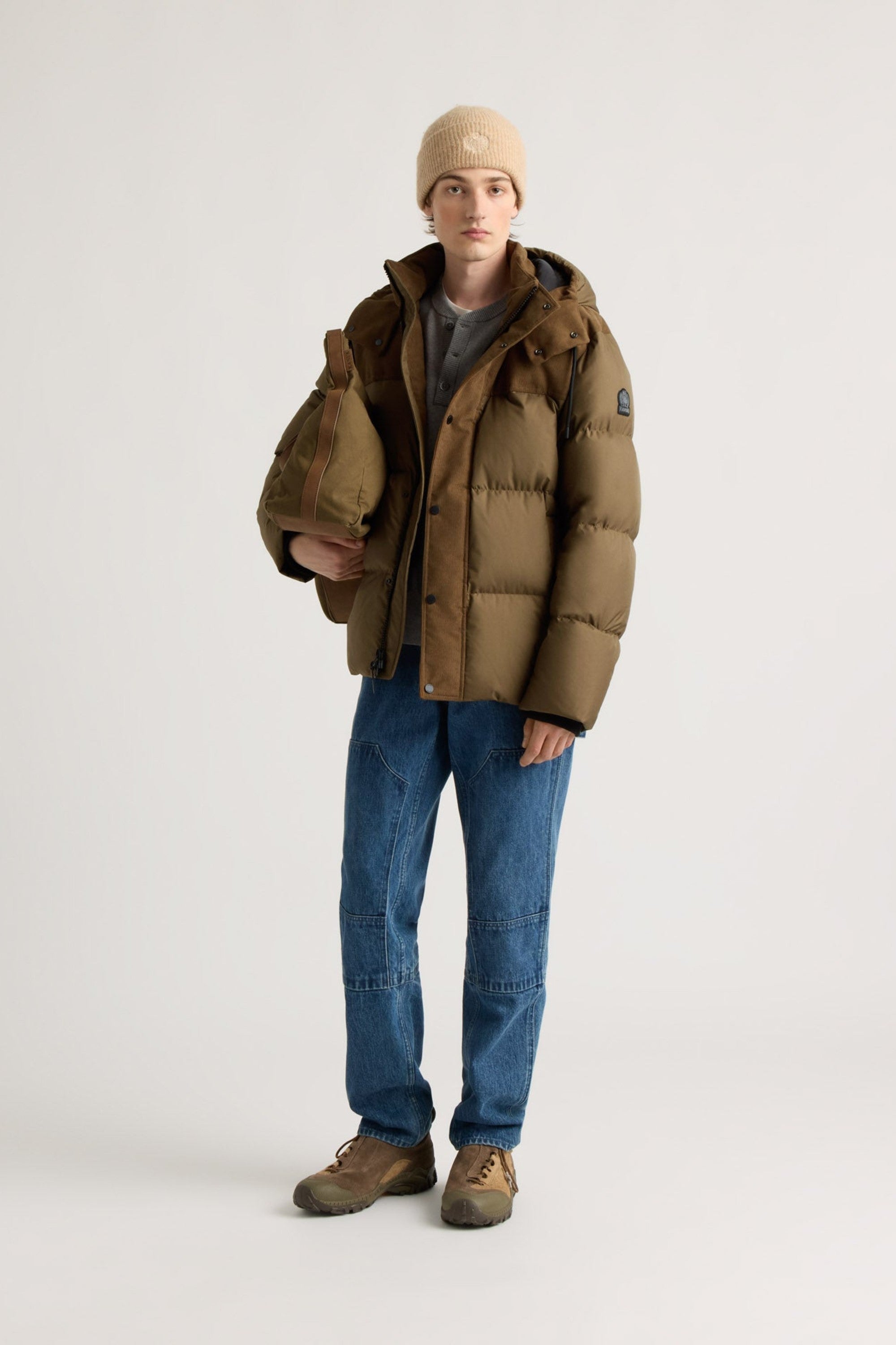 Kanuk Men's Montauban Mixed-Media Puffer – Bark