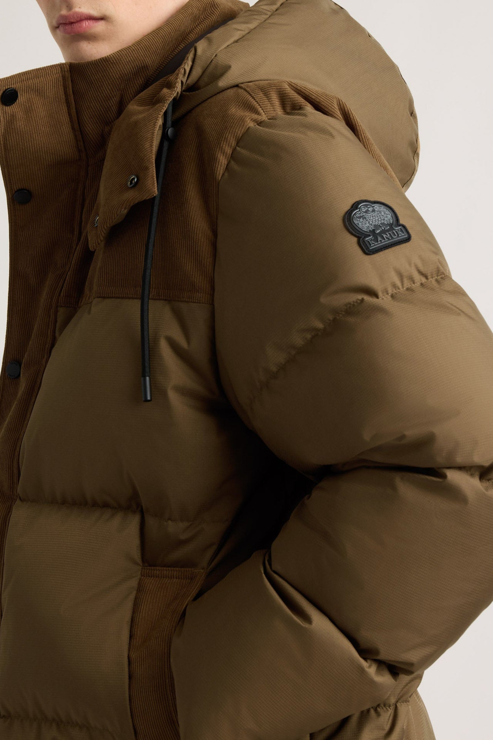 Kanuk Men's Montauban Mixed-Media Puffer – Bark