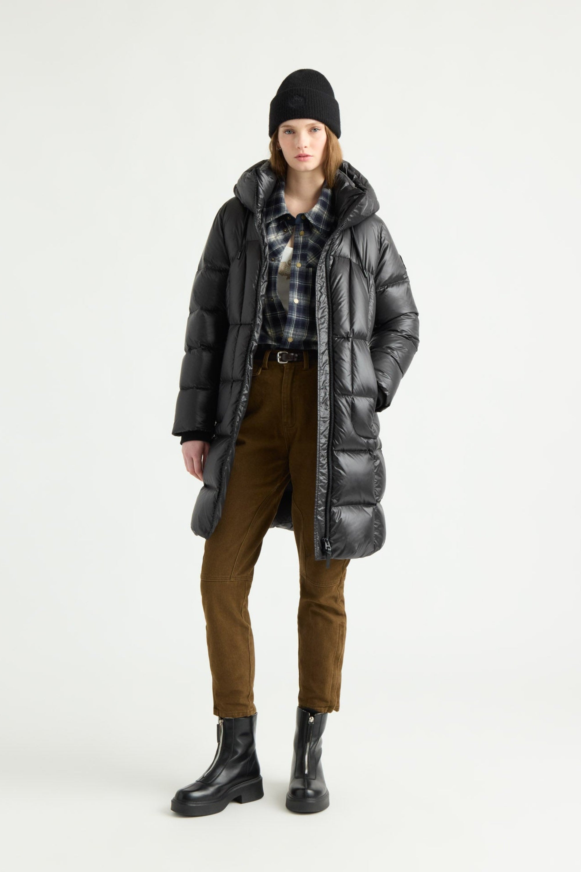 Kanuk Women's Notting Hill Quilted Shiny Puffer – Black