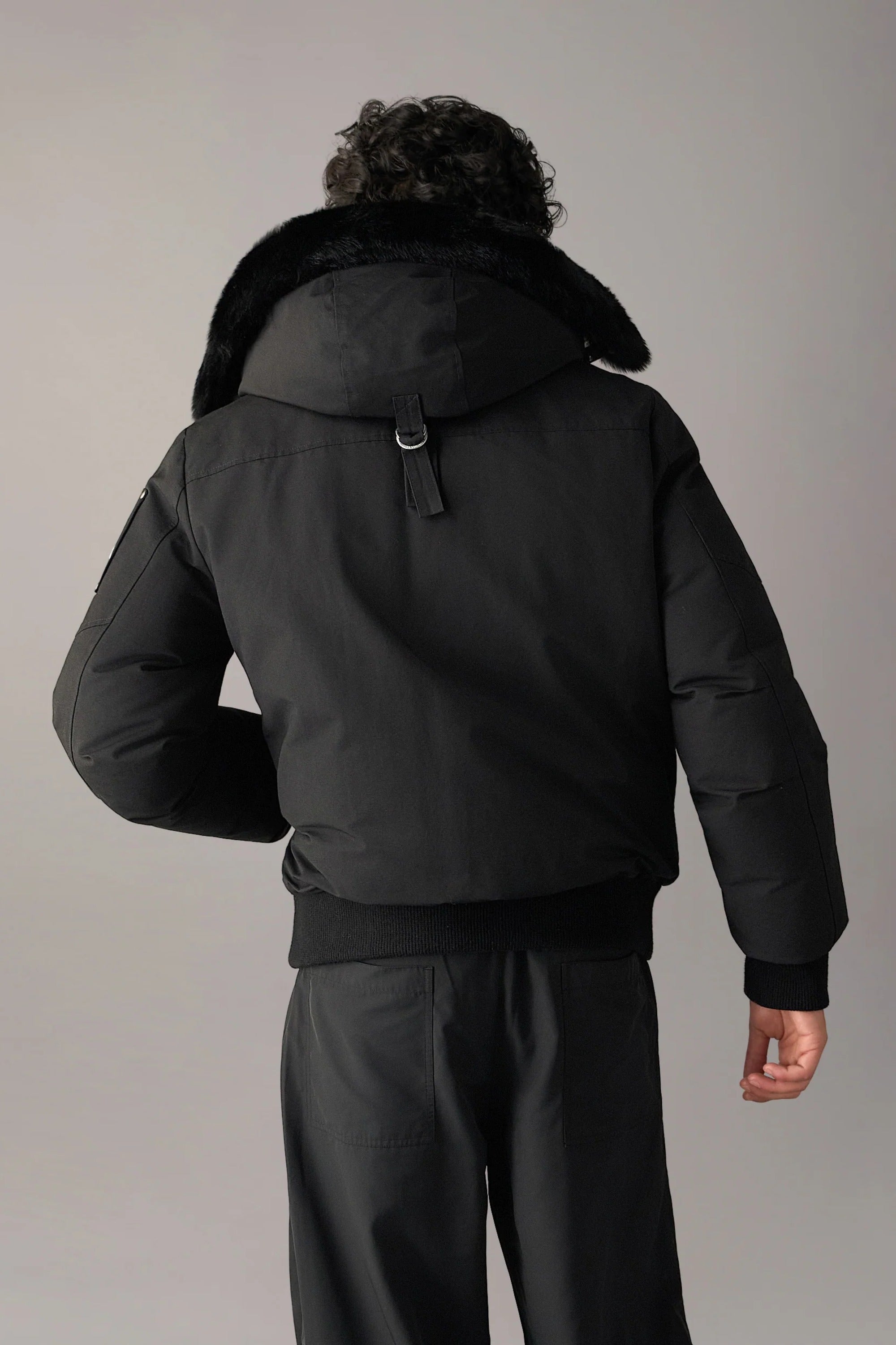 Moose Knuckles Original Ballistic Down Bomber Black/Black – back