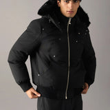 Moose Knuckles Original Ballistic Down Bomber Black/Black – front