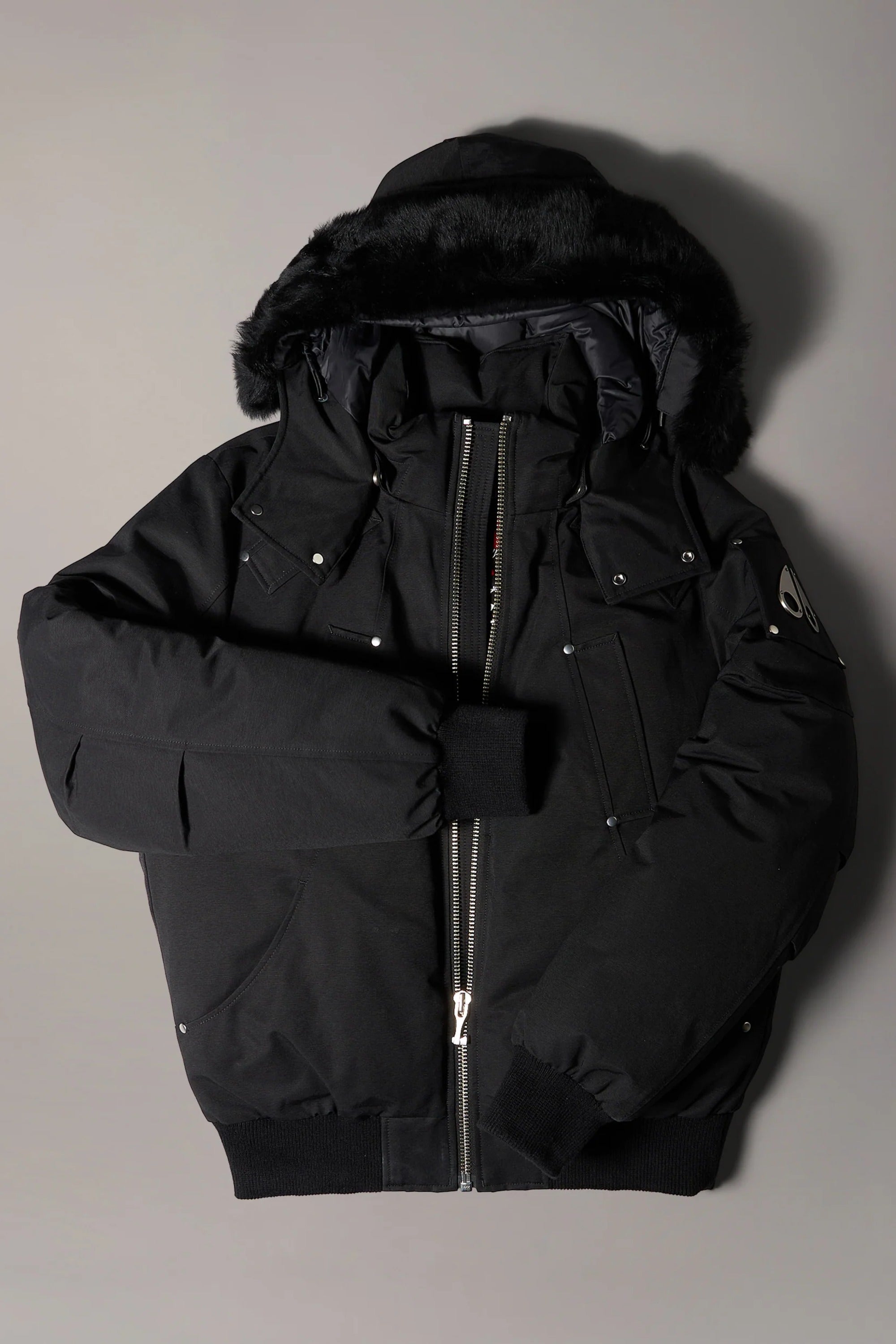Moose Knuckles Original Ballistic Down Bomber Black/Black – product view