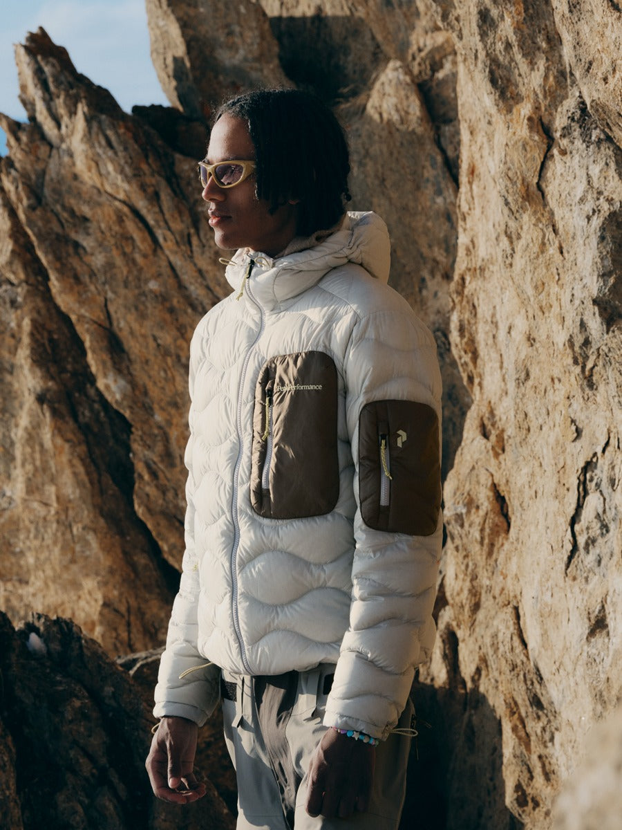 Peak Performance FW26 campaign - men's Helium down jacket