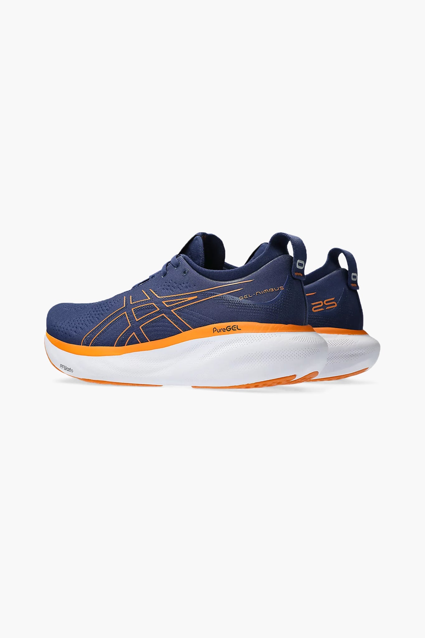 ASICS Men's Gel Nimbus 25 in Deep Ocean/Bright Orange