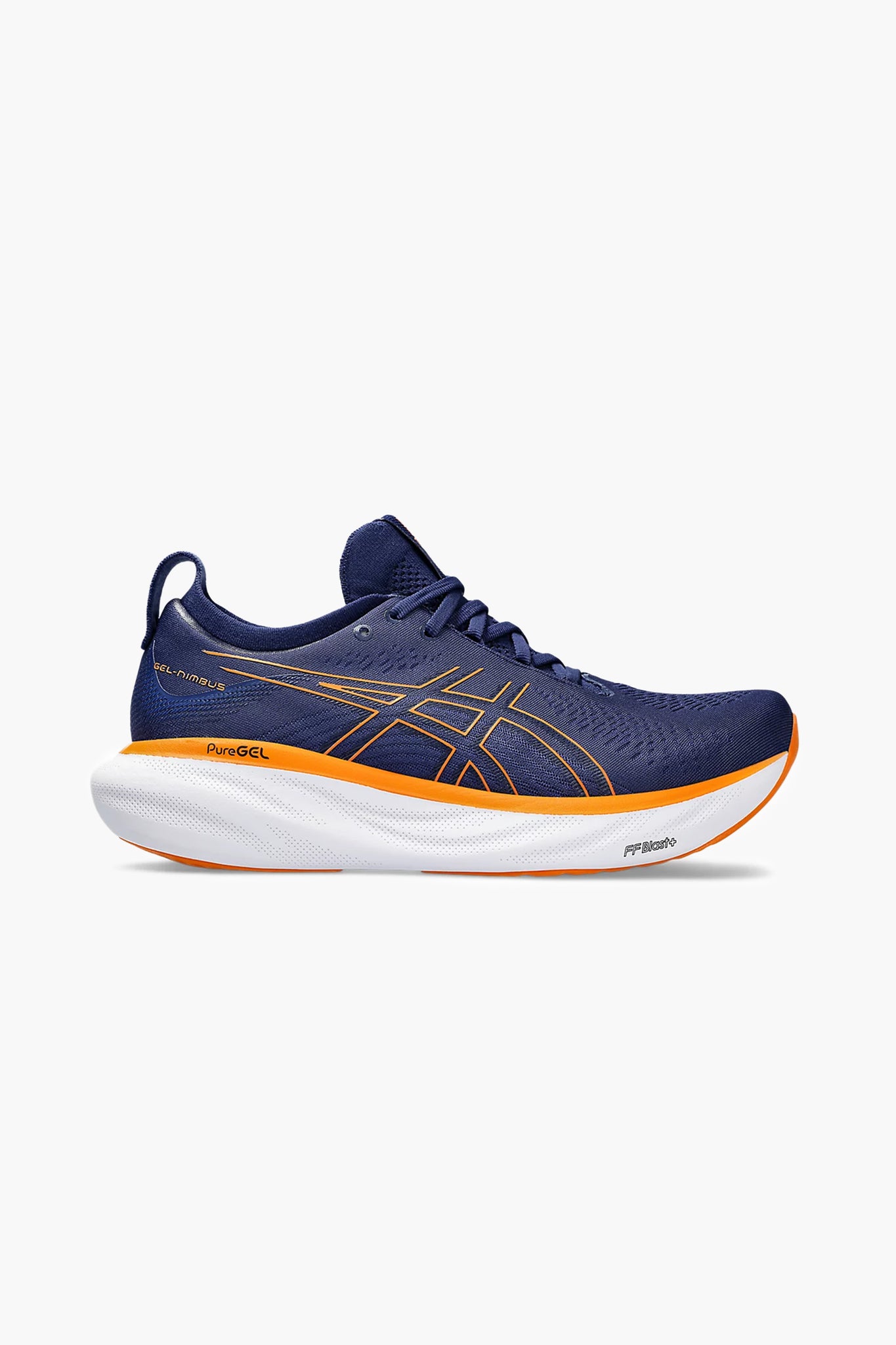 ASICS Men's Gel Nimbus 25 in Deep Ocean/Bright Orange